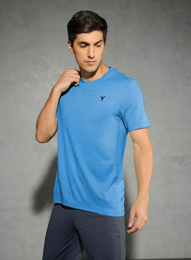 تكنوسبورت تيشيرت تكنوسبورت بأكمام قصيرة ورقبة دائرية